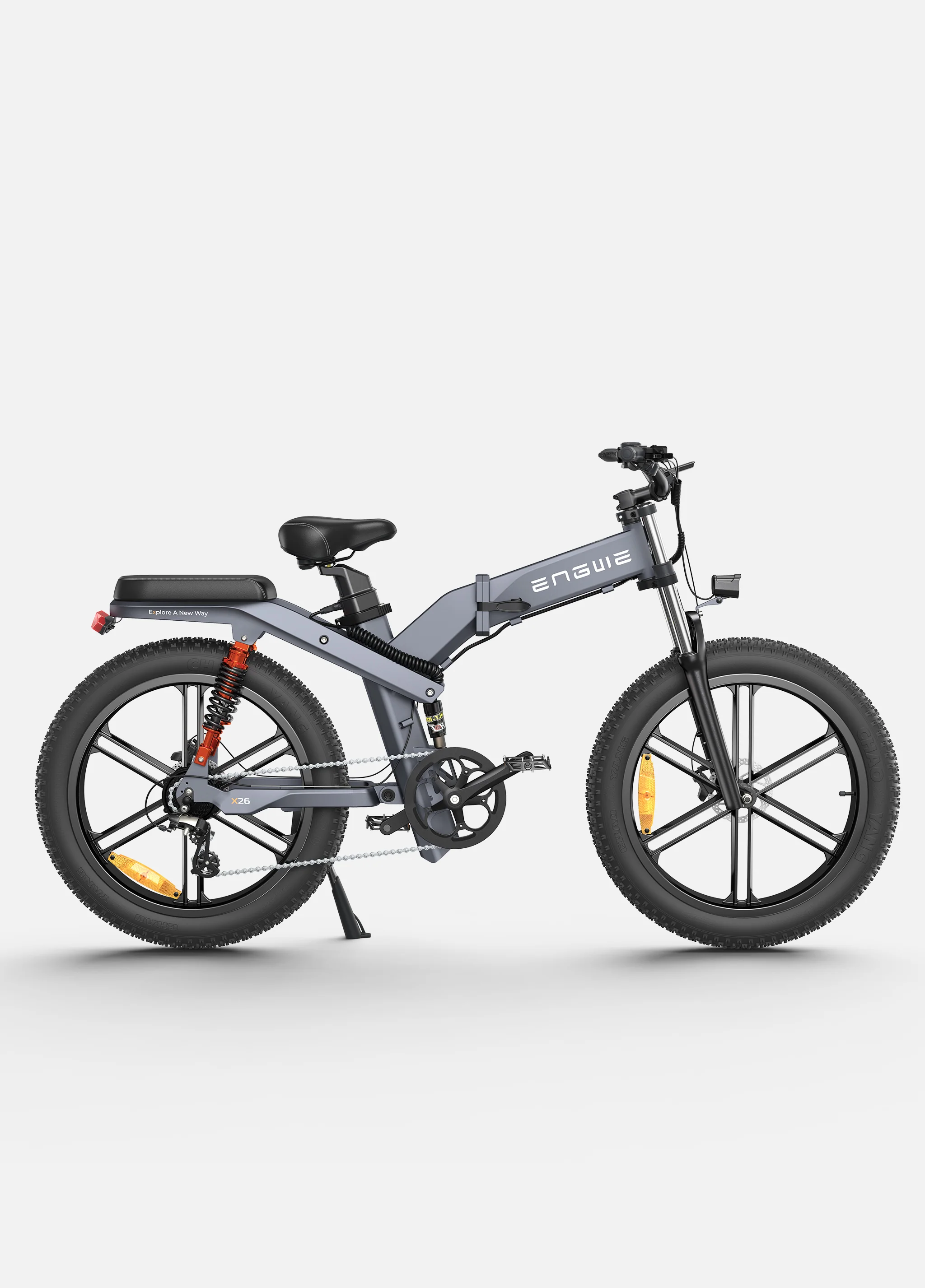 Engwe X26 1000W 26″ Fat Bike Pliable E-Mountain Bike Double Batteries