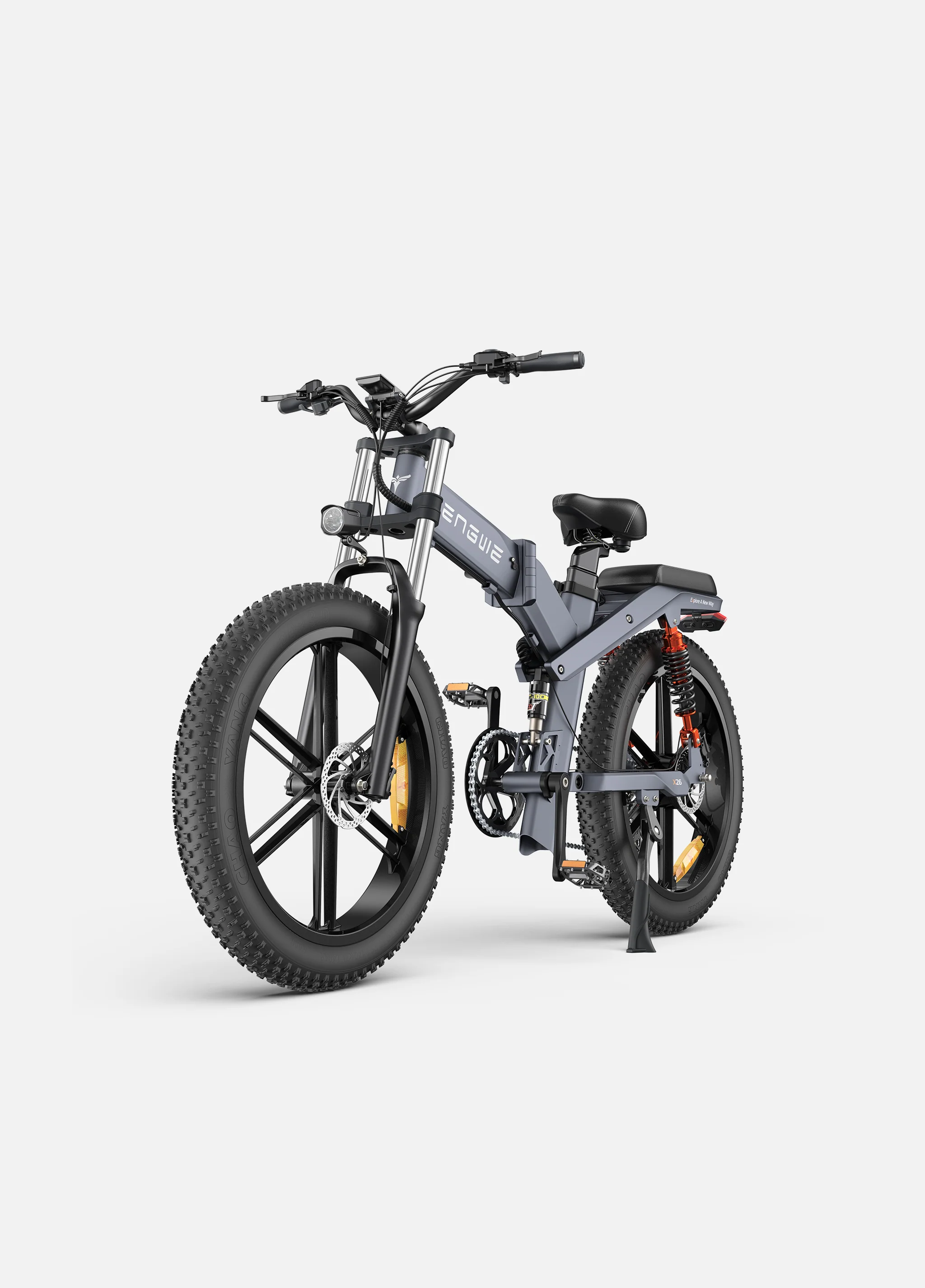 Engwe X26 1000W 26″ Fat Bike Pliable E-Mountain Bike Double Batteries