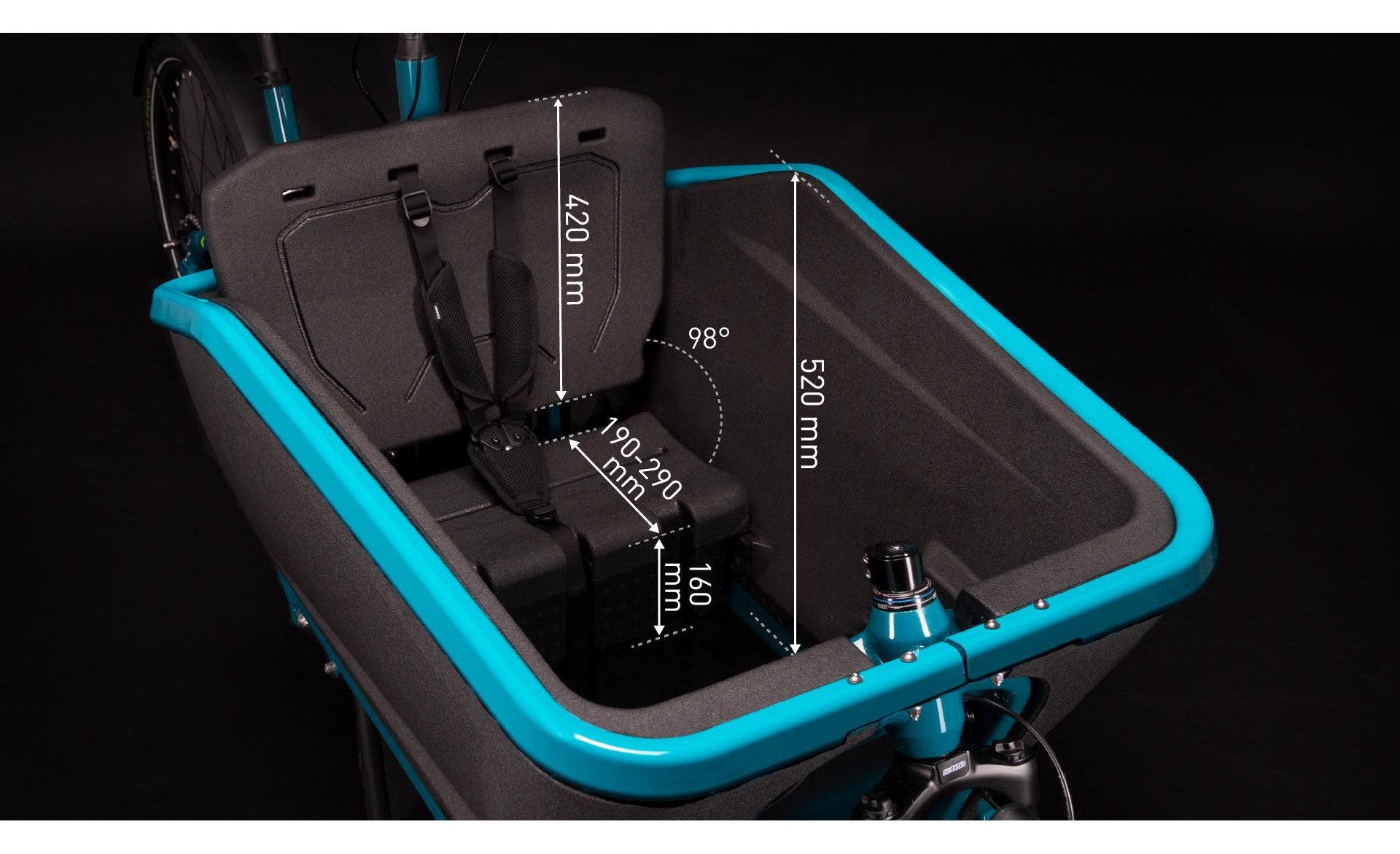 Vélo Cargo électrique - CUBE HYBRID DUAL 1000 BLEU