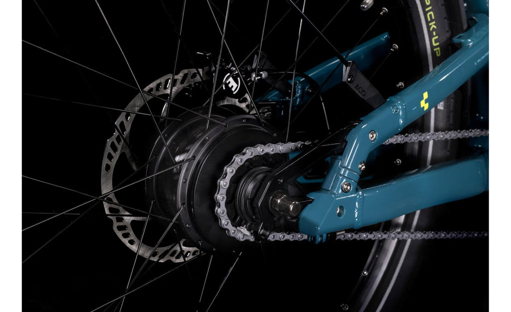 Vélo Cargo électrique - CUBE HYBRID DUAL 1000 BLEU