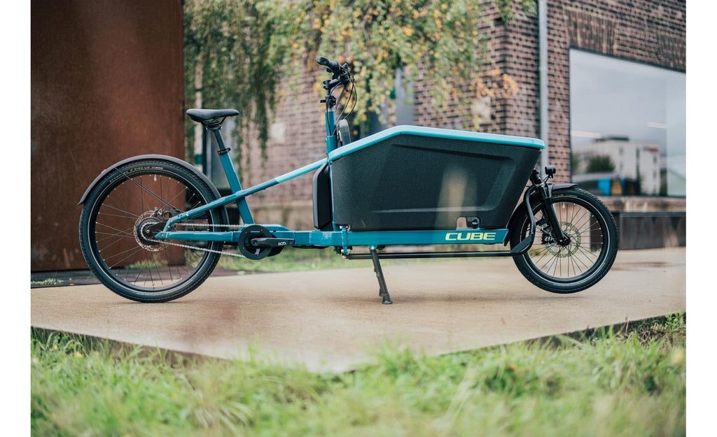 Vélo Cargo électrique - CUBE HYBRID DUAL 1000 BLEU