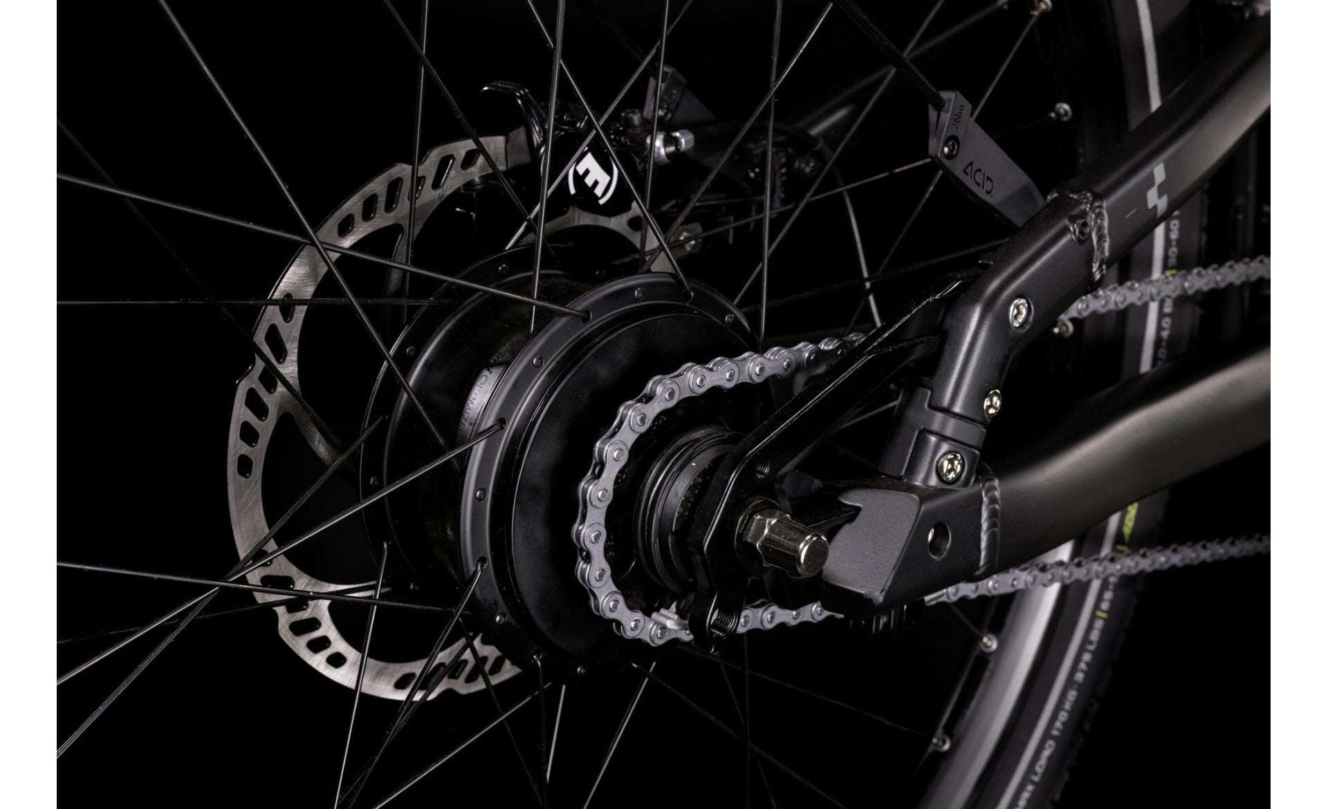 Vélo Cargo électrique - CUBE HYBRID DUAL 1000 NOIR
