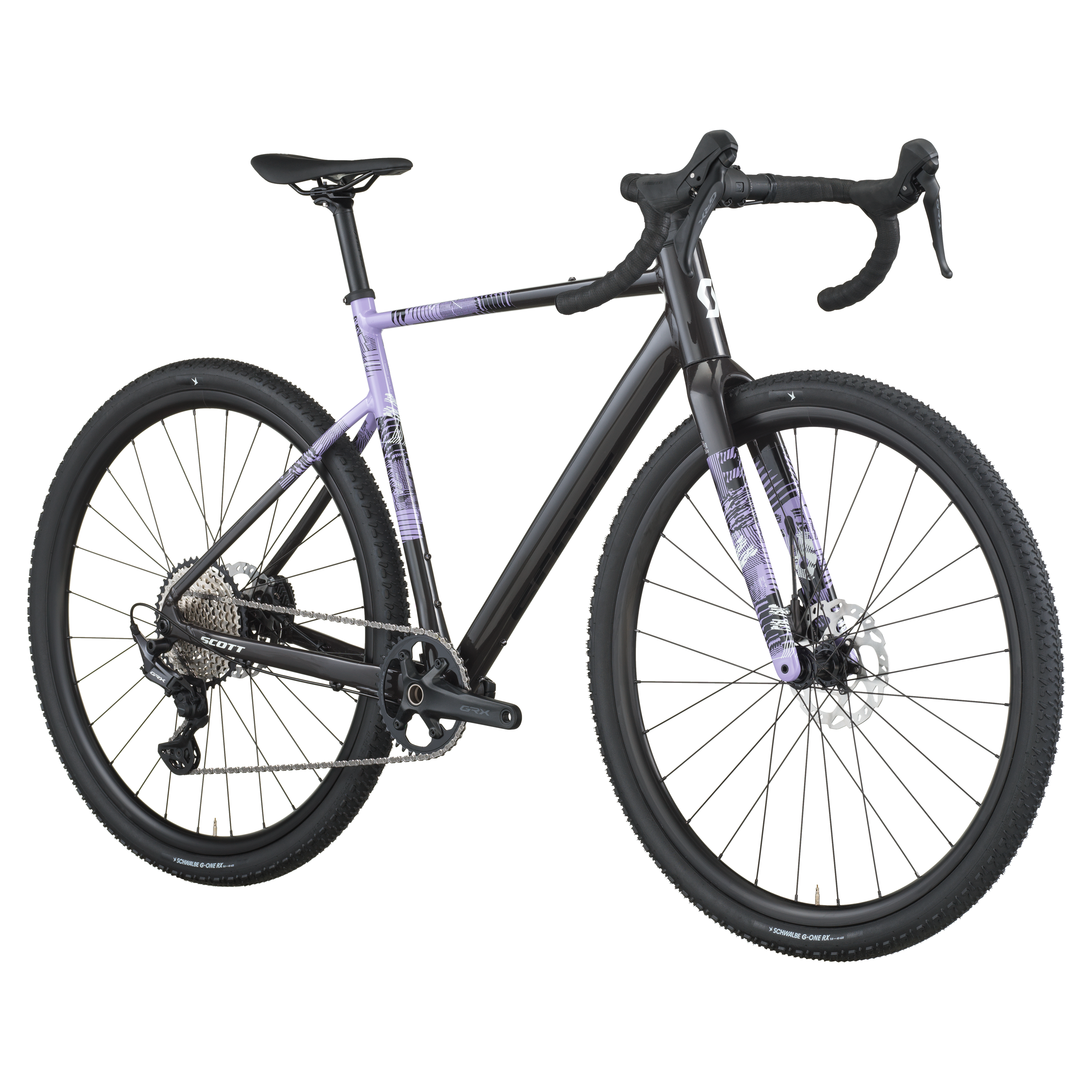 Scott Speedster Gravel 10 carbone noir/tulipe pourpre