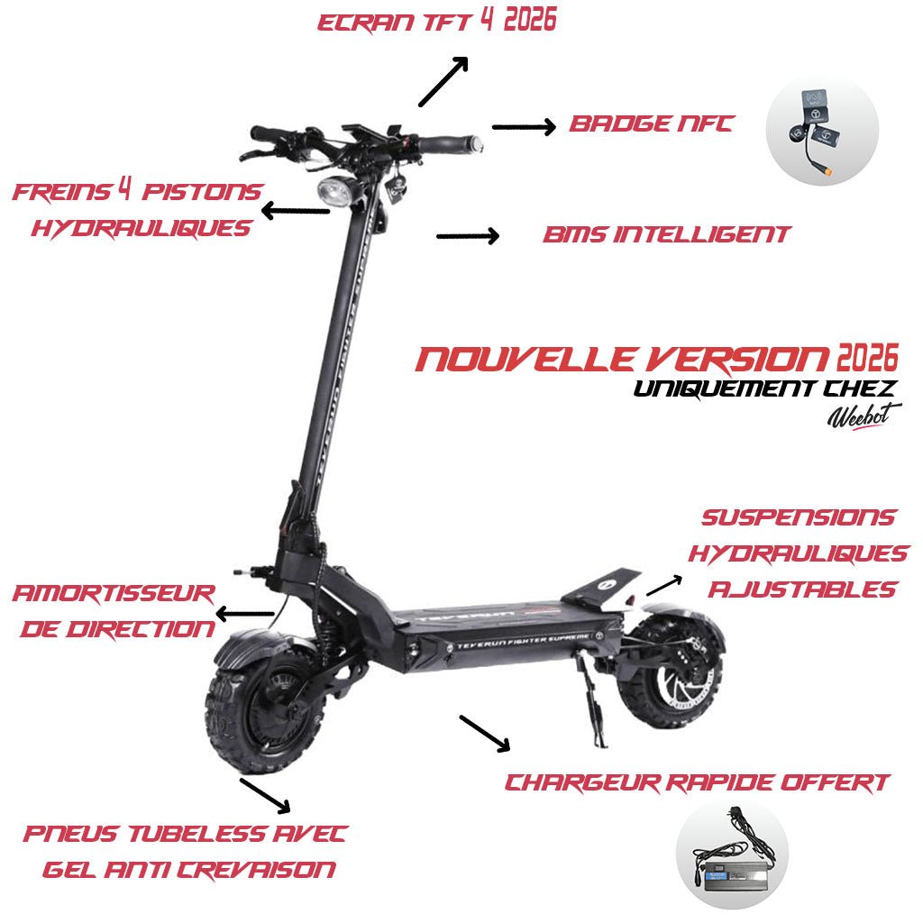 Trottinette Électrique Teverun Fighter Supreme Ultra