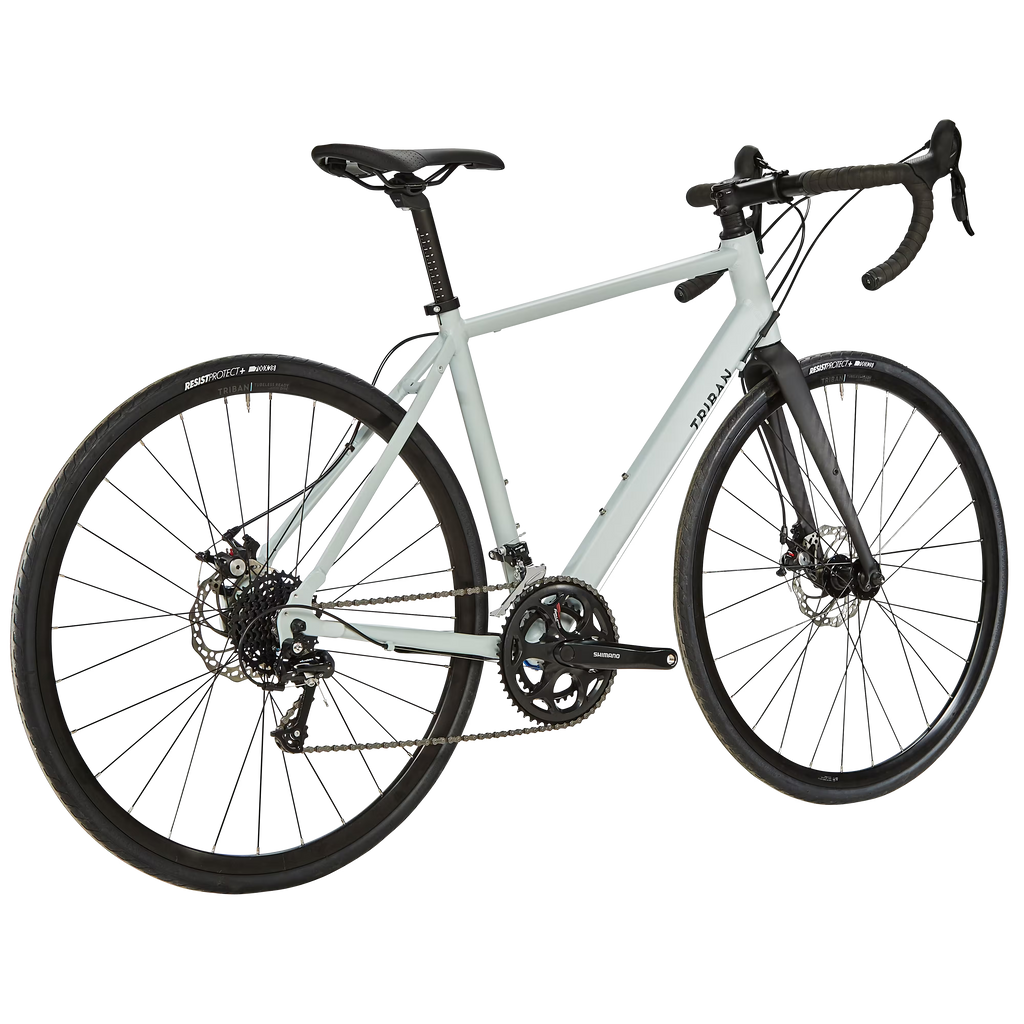 TRIBAN Vélo route cyclotourisme rc120 disque gris clair