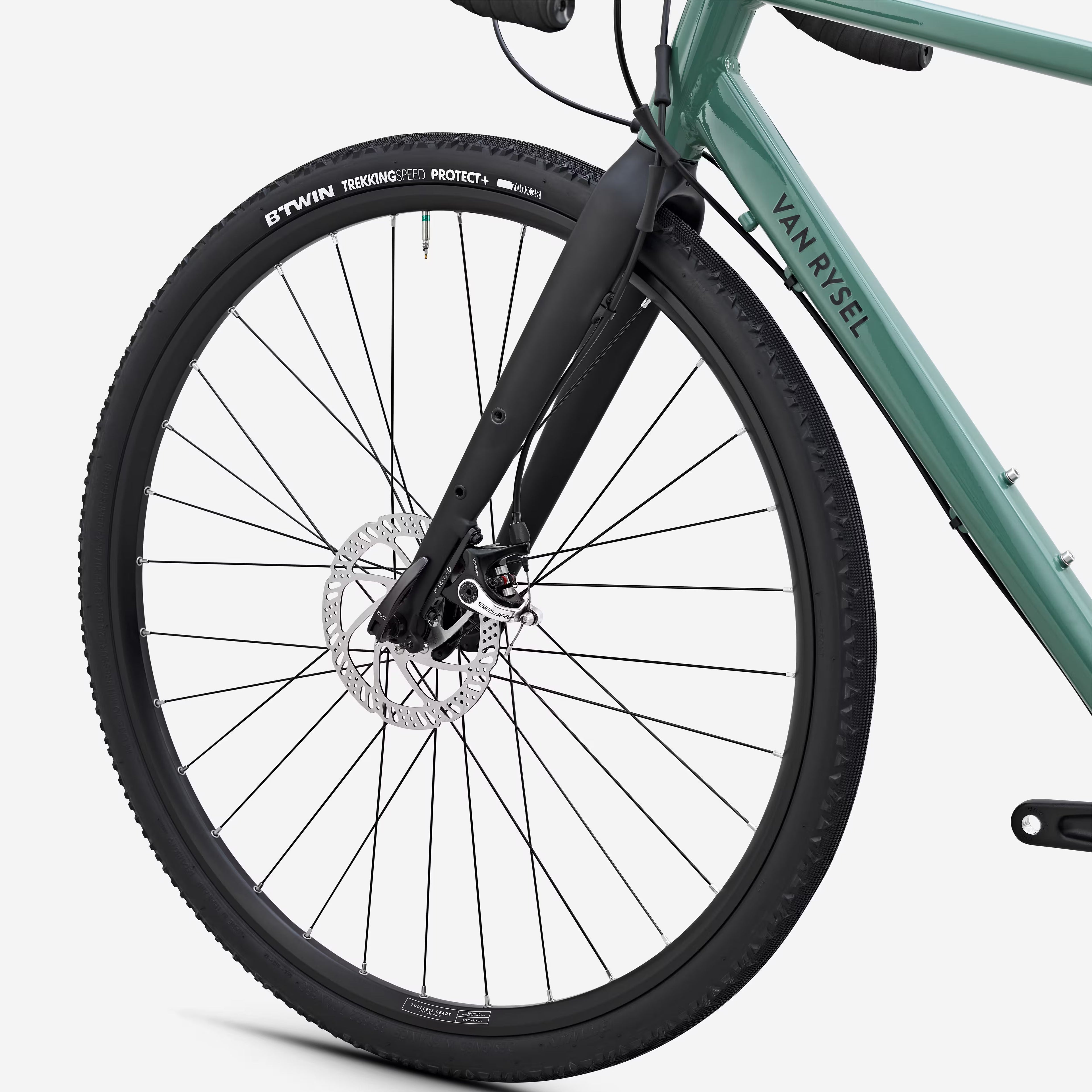 VAN RYSEL Vélo gravel Microshift Acolyte 1x8v, GRVL AF DISCOVER vert