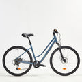 Velo Tout Chemin Riverside 500 Enjambement Bas Bleu Tempête